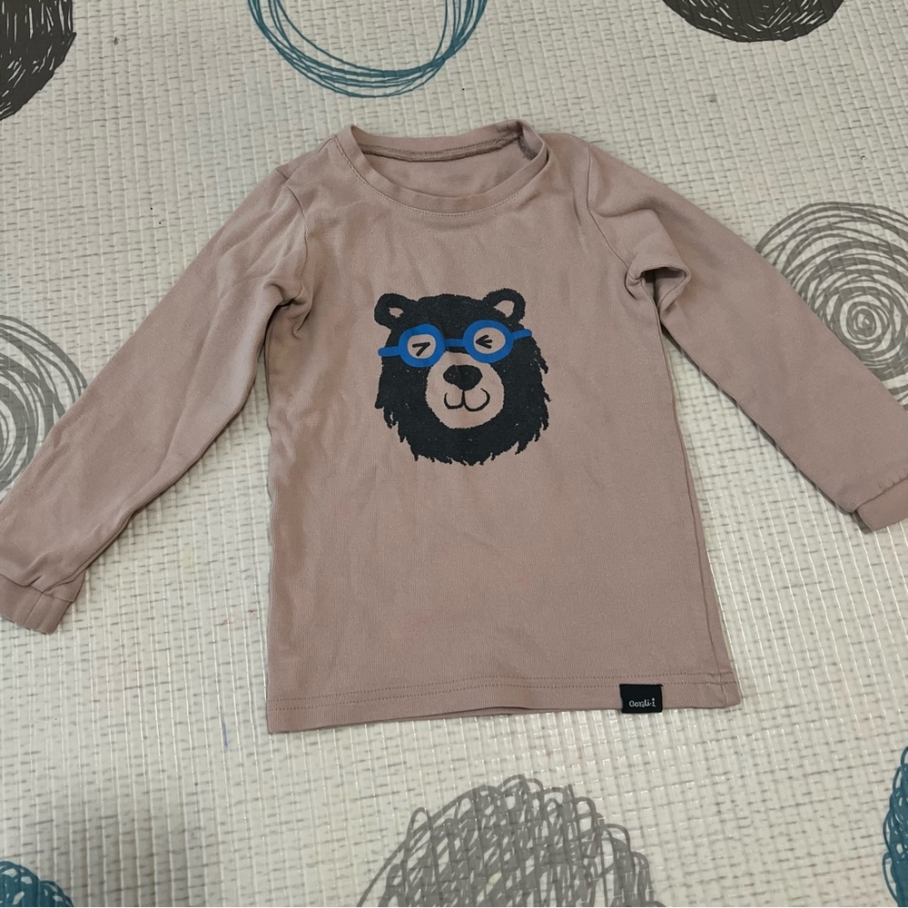 Bear Shirt - Beige 3T